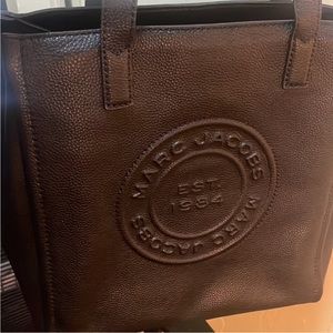 Marc Jacobs Black Leather Tote Bag